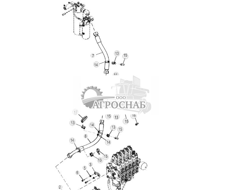 Трубопровод от гидравлического клапана к фильтру (315512 - ) - ST902740 218.jpg